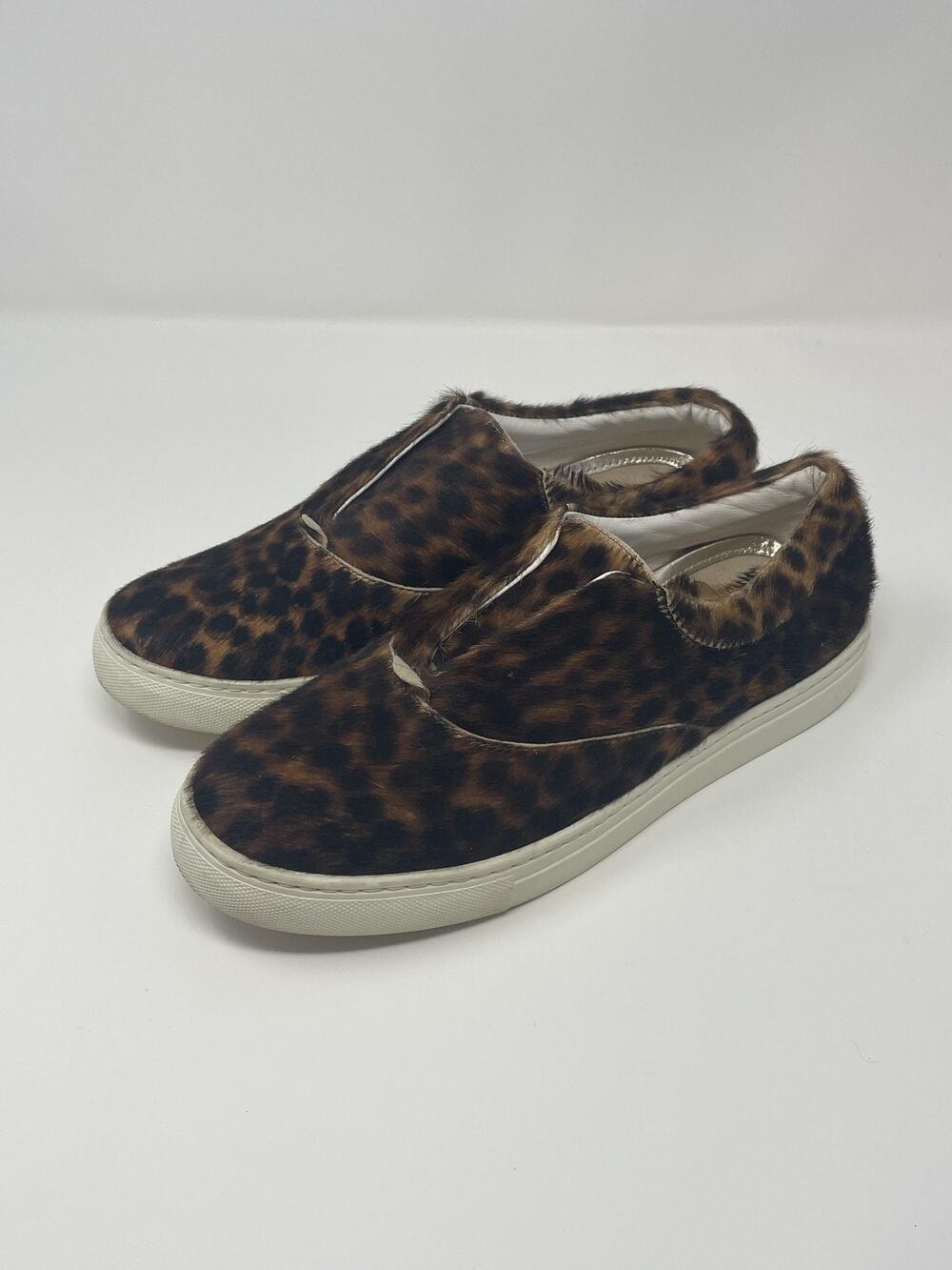 Boden Slip-On Womens Size 39 US 8 Brown Leopard Lined Casual Calf Hair Casual